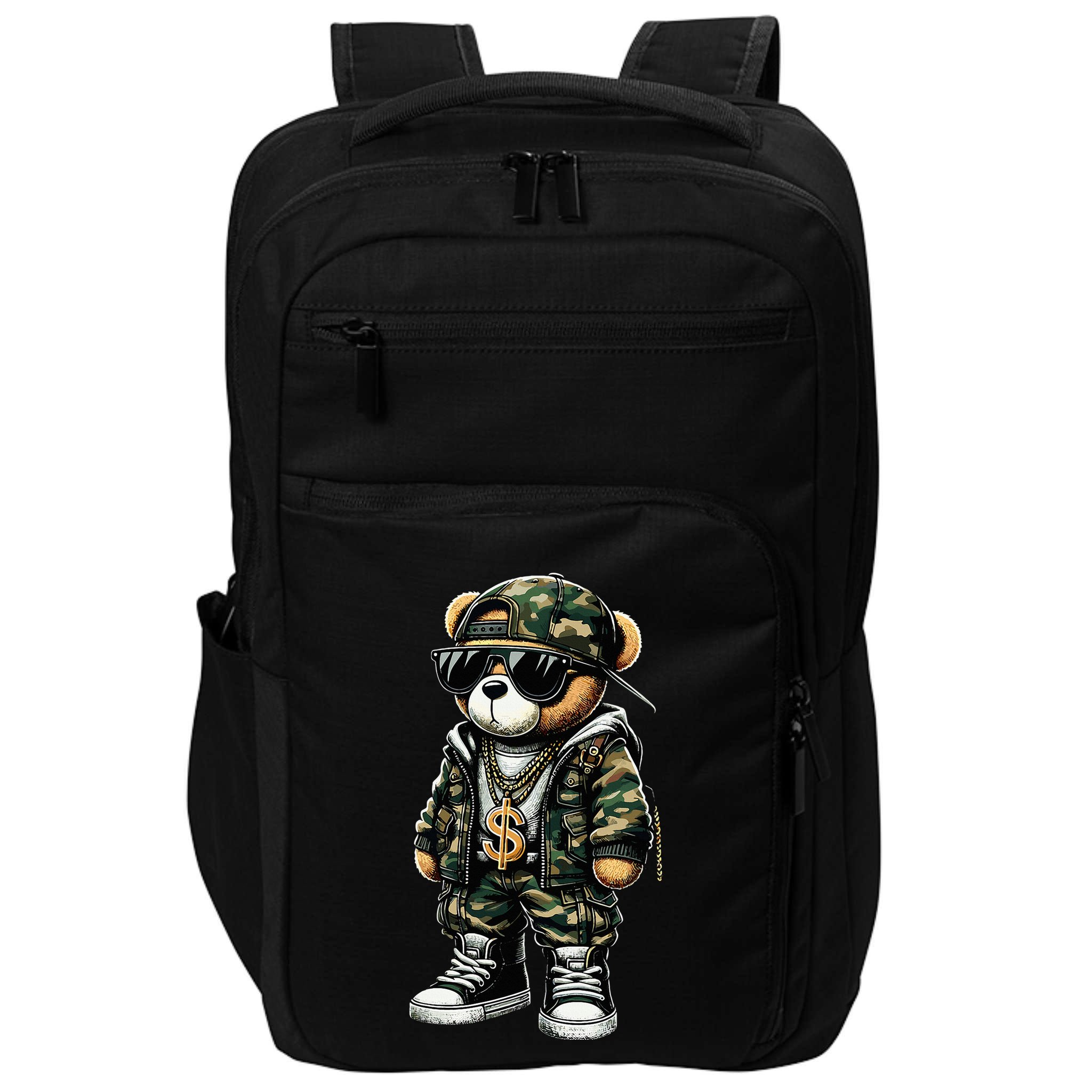 Camo Hip Hop Teddy Bear Camouflage Impact Tech Backpack