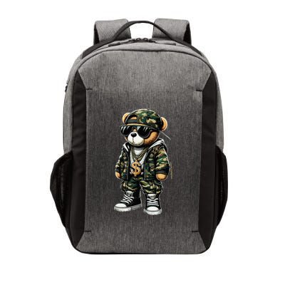 Camo Hip Hop Teddy Bear Camouflage Vector Backpack