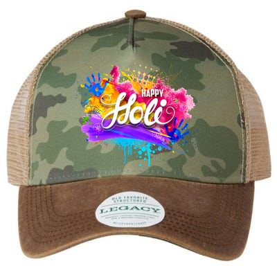 Colorful Happy Holi Celebrate South Asian Indian Hindu Festival Legacy Tie Dye Trucker Hat