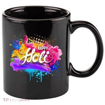 Colorful Happy Holi Celebrate South Asian Indian Hindu Festival 11oz C Handle Ceramic Mug