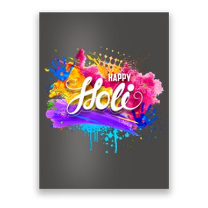 Colorful Happy Holi Celebrate South Asian Indian Hindu Festival Poster