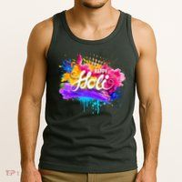 Colorful Happy Holi Celebrate South Asian Indian Hindu Festival Tank Top