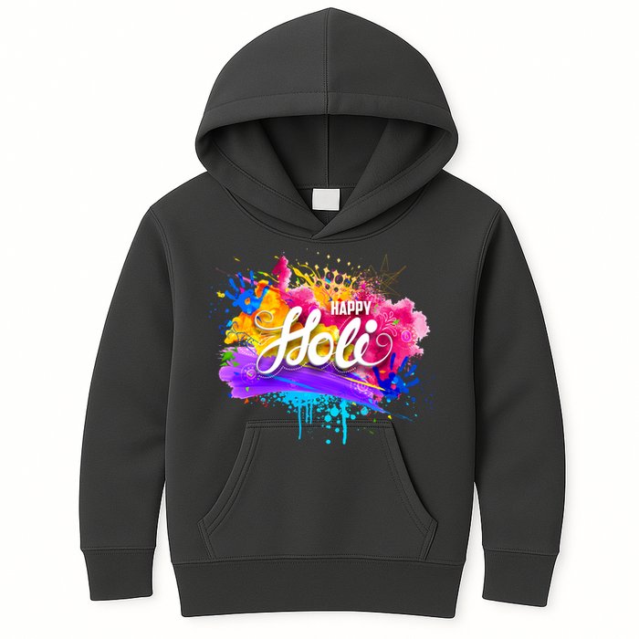 Colorful Happy Holi Celebrate South Asian Indian Hindu Festival Kids Hoodie