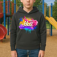 Colorful Happy Holi Celebrate South Asian Indian Hindu Festival Kids Hoodie