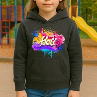 Colorful Happy Holi Celebrate South Asian Indian Hindu Festival Kids Hoodie