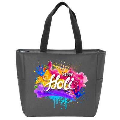 Colorful Happy Holi Celebrate South Asian Indian Hindu Festival Zip Tote Bag
