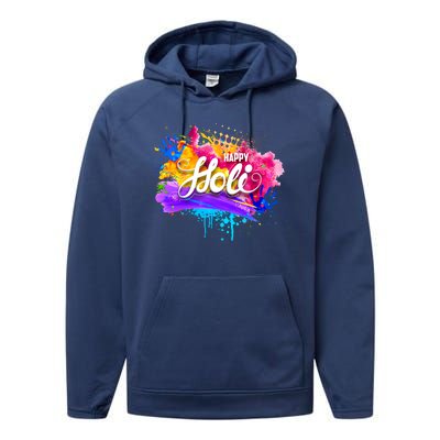 Colorful Happy Holi Celebrate South Asian Indian Hindu Festival Performance Fleece Hoodie