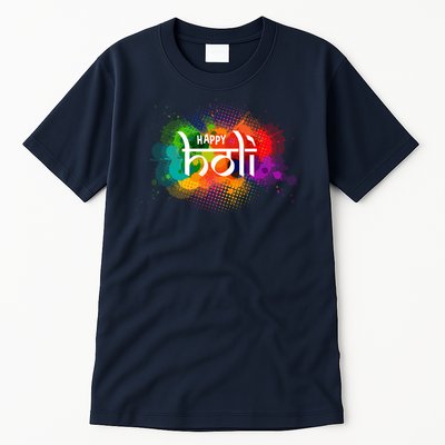 Colorful Happy Holi India Hindu Celebration Tall T-Shirt