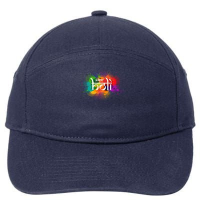 Colorful Happy Holi India Hindu Celebration 7-Panel Snapback Hat