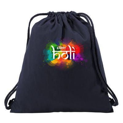 Colorful Happy Holi India Hindu Celebration Drawstring Bag