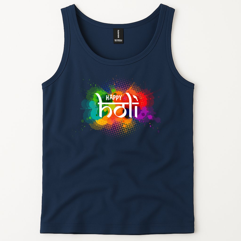 Colorful Happy Holi India Hindu Celebration Tank Top