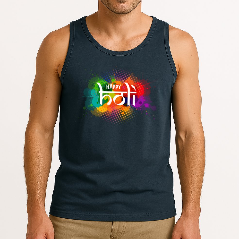 Colorful Happy Holi India Hindu Celebration Tank Top