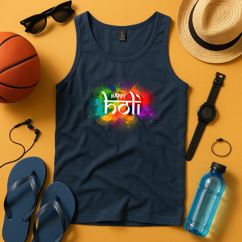 Colorful Happy Holi India Hindu Celebration Tank Top
