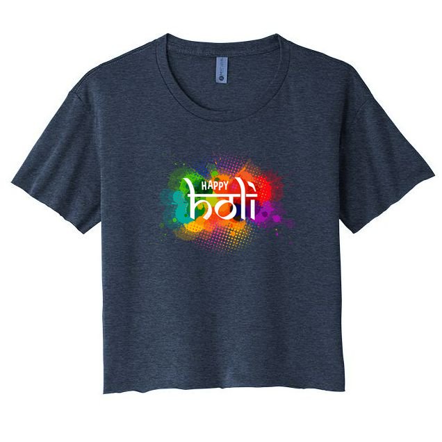 Colorful Happy Holi India Hindu Celebration Crop Top