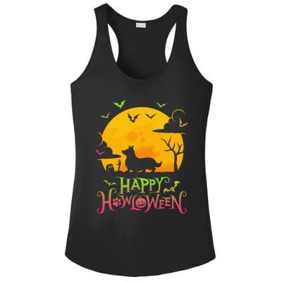 Corgi Happy Halloween Costume Dog Boo Dogs Funny Gift Ladies PosiCharge Competitor Racerback Tank