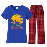 Corgi Happy Halloween Costume Dog Boo Dogs Funny Gift Women's Flannel Pajama Set