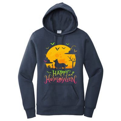 Corgi Happy Halloween Costume Dog Boo Dogs Funny Gift Women's Pullover Hoodie