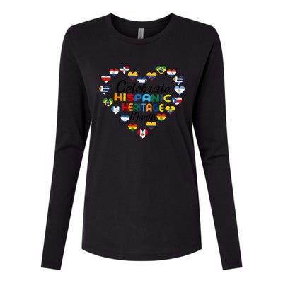 Celebrate Hispanic Heritage Month Womens Cotton Relaxed Long Sleeve T-Shirt