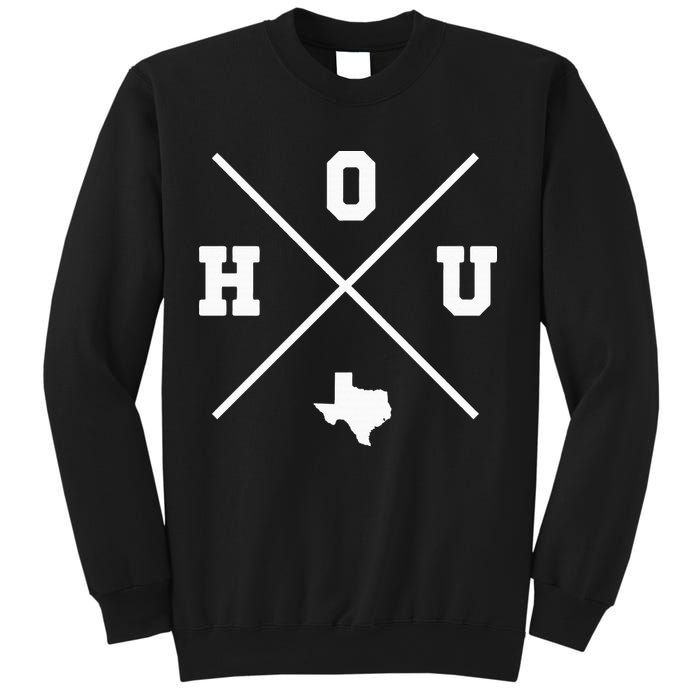 Classic Hou Houston Crossmark State Outline Sweatshirt