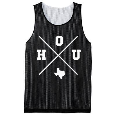 Classic Hou Houston Crossmark State Outline Mesh Reversible Basketball Jersey Tank