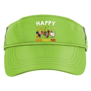 Chickens Happy HalloThanksMas Thanksgiving Christmas Adult Drive Performance Visor