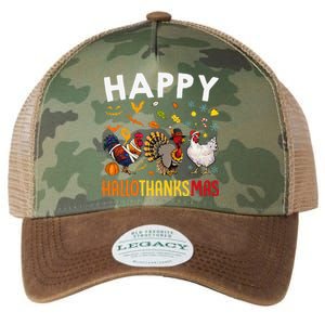 Chickens Happy HalloThanksMas Thanksgiving Christmas Legacy Tie Dye Trucker Hat