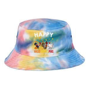 Chickens Happy HalloThanksMas Thanksgiving Christmas Tie Dye Newport Bucket Hat