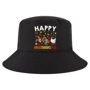 Chickens Happy HalloThanksMas Thanksgiving Christmas Cool Comfort Performance Bucket Hat