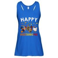 Chickens Happy HalloThanksMas Thanksgiving Christmas Ladies Essential Flowy Tank