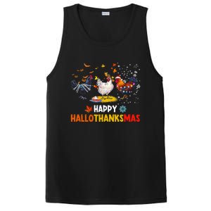 Chicken Halloween Happy Hallothanksmas Autumn Thanksgiving Gift PosiCharge Competitor Tank