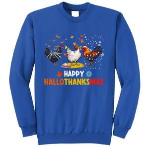 Chicken Halloween Happy Hallothanksmas Autumn Thanksgiving Gift Sweatshirt