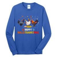 Chicken Halloween Happy Hallothanksmas Autumn Thanksgiving Gift Tall Long Sleeve T-Shirt