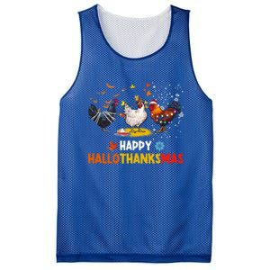 Chicken Halloween Happy Hallothanksmas Autumn Thanksgiving Gift Mesh Reversible Basketball Jersey Tank