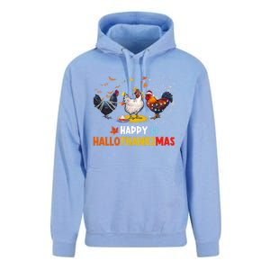 Chicken Halloween Happy Hallothanksmas Autumn Thanksgiving Gift Unisex Surf Hoodie