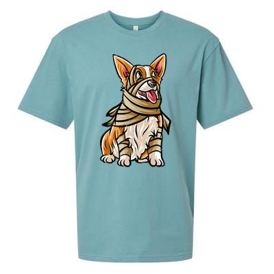 Corgi Happy Halloween Costume Mummie Great Gift Sueded Cloud Jersey T-Shirt