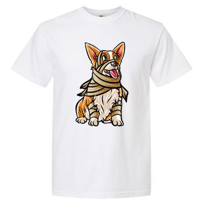 Corgi Happy Halloween Costume Mummie Great Gift Garment-Dyed Heavyweight T-Shirt