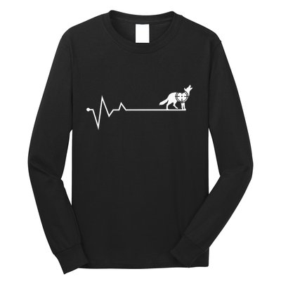 Coyote Hunting Heartbeat Yote Hunter Coyote Long Sleeve Shirt