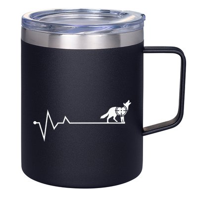 Coyote Hunting Heartbeat Yote Hunter Coyote 12oz Stainless Steel Coffee Mug
