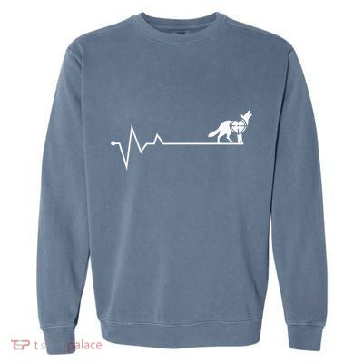 Coyote Hunting Heartbeat Yote Hunter Coyote Garment-Dyed Sweatshirt