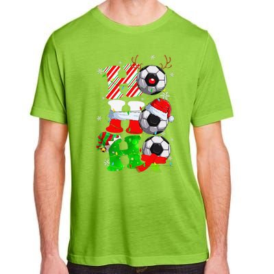 Christmas Ho Ho Ho Santa Reindeer Soccer Pajama S Adult ChromaSoft Performance T-Shirt