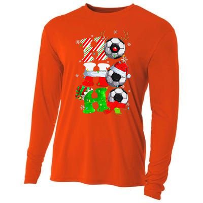 Christmas Ho Ho Ho Santa Reindeer Soccer Pajama S Cooling Performance Long Sleeve Crew