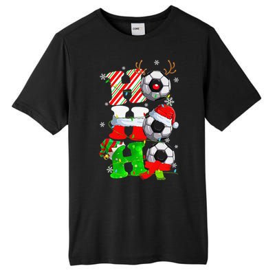 Christmas Ho Ho Ho Santa Reindeer Soccer Pajama S Tall Fusion ChromaSoft Performance T-Shirt