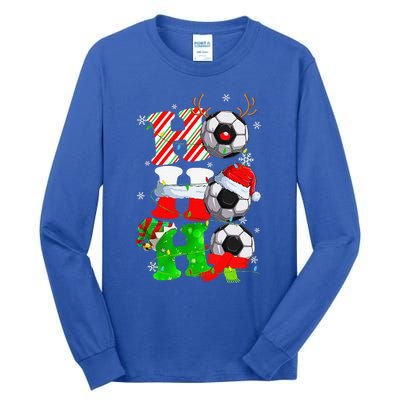 Christmas Ho Ho Ho Santa Reindeer Soccer Pajama S Tall Long Sleeve T-Shirt