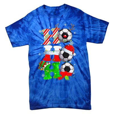 Christmas Ho Ho Ho Santa Reindeer Soccer Pajama S Tie-Dye T-Shirt