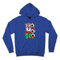 Christmas Ho Ho Ho Santa Reindeer Soccer Pajama S Tall Hoodie