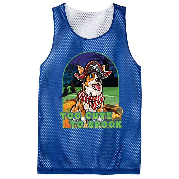 Corgi Happy Halloween Costume Pirate Gift Mesh Reversible Basketball Jersey Tank