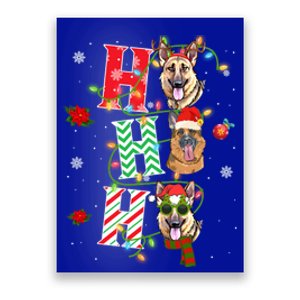 Christmas Ho Ho Ho Ger Shepherd Dog Funny Xmas Dog Cute Gift Poster