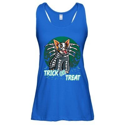 Corgi Happy Halloween Costume Skeleton Cool Gift Ladies Essential Flowy Tank