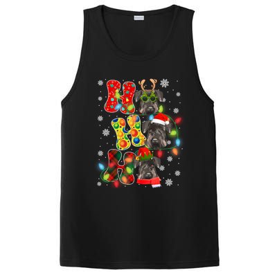 Christmas Ho Ho Ho Cute Schnauzer Dog Xmas Lights Pajama Cute Gift PosiCharge Competitor Tank