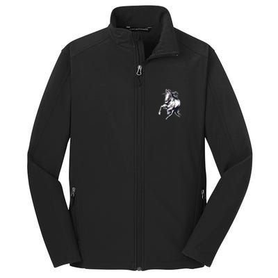 Colored Horse Horseback Riding Great Gift Core Soft Shell Jacket